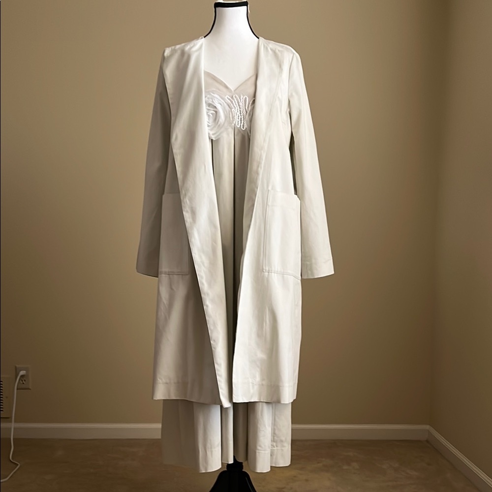 NWT - Laviniaturra - Semi-couture Cotton Dress with Overcoat - 44 Italy / 8 U.S.